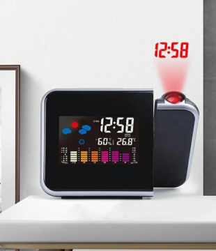 laser reflect digital  clock 