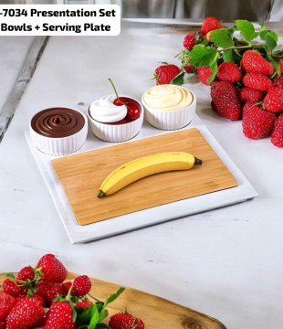  Presentation Set (3 Bowls + Serving Plate)