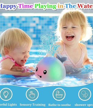 Super Cute Water Spraying Whale - Bath Toy.